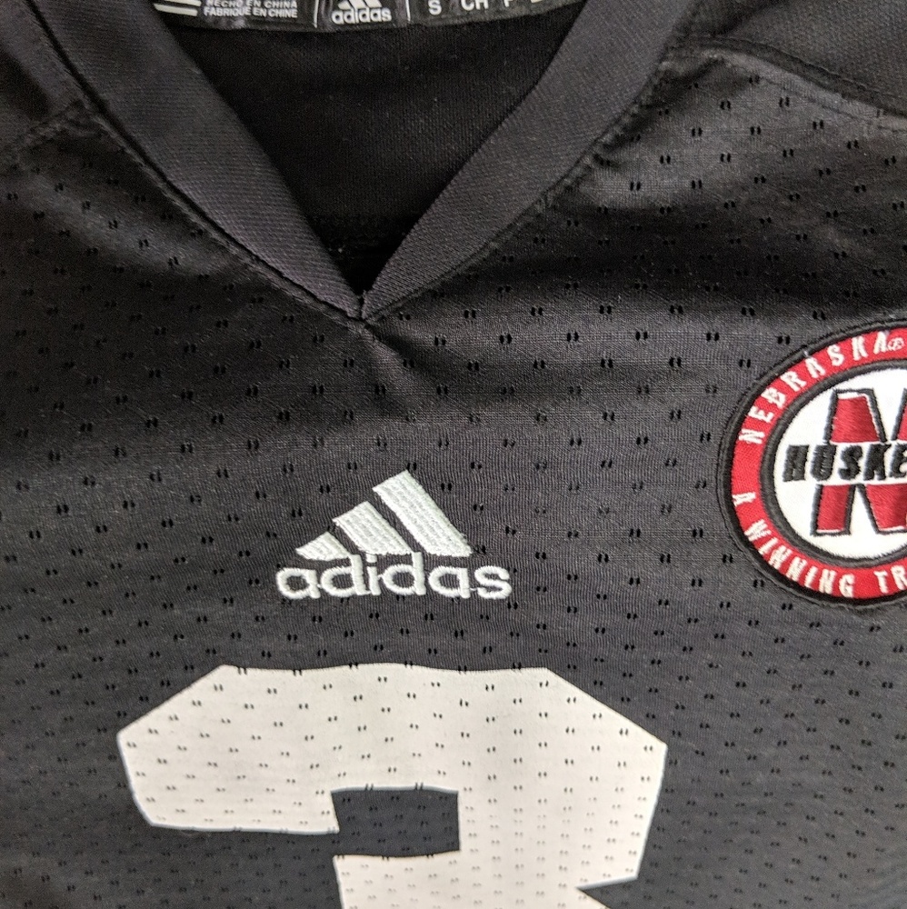 Nebraska corn husker black Jersey